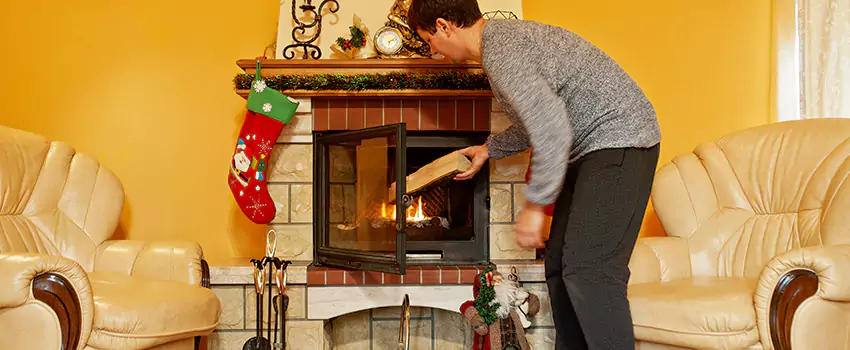 Rusted Metal Fireplace Restoration in Green Valley, Arizona